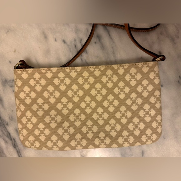 KATE SPADE Presley Crossbody Bag Classic Jacquard Stucco Orange Pink Purse EUC - Picture 4 of 6